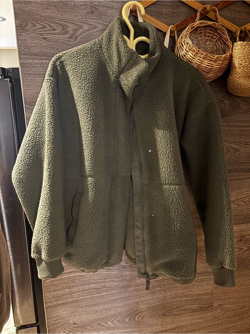 Mondetta Olive Green Sherpa Jacket